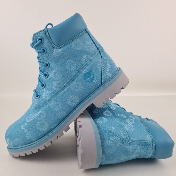 Timberland 6 IN Classic Boots Blue Floral - Picture 10 of 12